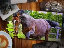 Ediția caii de puzzle jigsaw